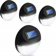 Lampy ogrodowe - Zestaw 4x Kinkiet Lampa Solarna LED Ogrodowa Schodowa Elewacyjna 6500K Czujnik Zmierzchu - miniaturka - grafika 1