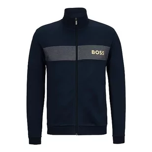 BOSS Męska bluza Loungewear Homewear kurtka Tracksuit Jacket, Dark Blue403, XXL - Kurtki męskie - miniaturka - grafika 1