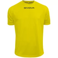 Piłka nożna - Koszulka piłkarska dla dorosłych Givova One żółta - miniaturka - grafika 1