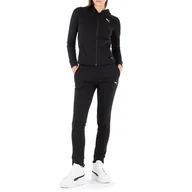 Bluzy sportowe damskie - Dres Puma Classic Hooded Tracksuit 67002201 - czarny - miniaturka - grafika 1