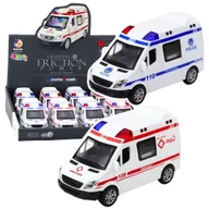 Samochody i pojazdy dla dzieci - Policyjny Karetka ze światłem i dźwiękiem Mix Leantoys - model lub pojazd - miniaturka - grafika 1