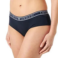 Spodenki damskie - Emporio Armani damski pasek z logo ikony damskie szorty chłopięce majtki Hipster, granatowy, S - miniaturka - grafika 1