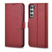 Etui i futerały do telefonów - ICARER Etui Haitang Leather Wallet Case do Samsung Galaxy S22 czerwony - miniaturka - grafika 1