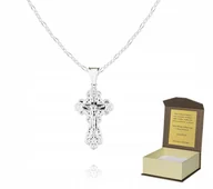 Biżuteria dla dzieci - Srebrny łańcuszek + KRZYŻYK PRAWOSŁAWNY 55cm F1K23 - miniaturka - grafika 1