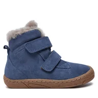 Buty dla chłopców - Kozaki Froddo Minni Suede G2110141-6 S Niebieski - miniaturka - grafika 1