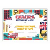 Dyplomy i okładki - LearnHow Dyplom A4 językowy - język angielski 02 10szt - miniaturka - grafika 1