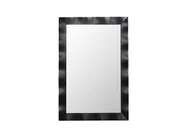 Lustra - Lustro ścienne COSTWAY farmhouse, rustykalne lustro ścienne wykonane z drewna kauczukowego z solidną drewnianą ramą, nieregularna powierzchnia w kolorze czarnym - miniaturka - grafika 1