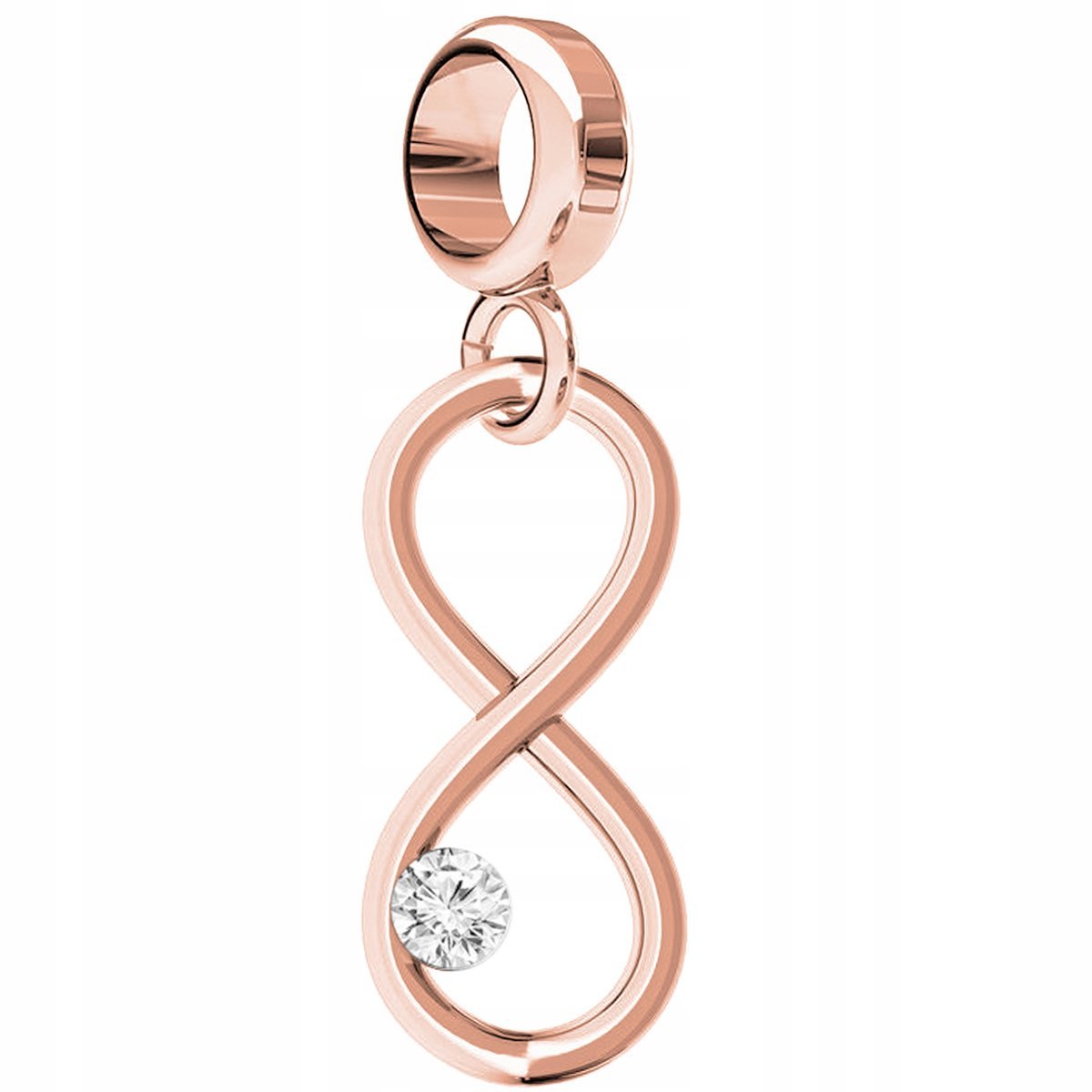 Charms Nieskończoność różowe złoto srebro