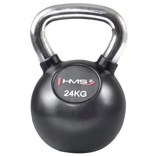 HMS KGC24 KETTLEBELL GUMA Z CHROMOWANĄ RĄCZKĄ 24 KG 1AB-17-6-213 - Kettlebell - miniaturka - grafika 1