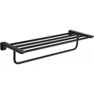 Półki łazienkowe - Mexen Lea półka na ręcznik, czarna - miniaturka - grafika 1