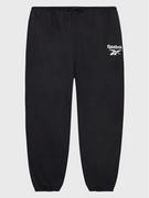 Spodnie sportowe damskie - Reebok Spodnie dresowe Identity Logo HN4370 Czarny Regular Fit - miniaturka - grafika 1
