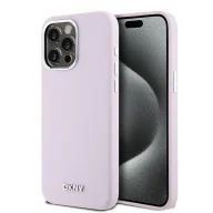 Etui i futerały do telefonów - Etui DKNY Liquid Silicone Small Metal Logo MagSafe na iPhone 14 Pro Max - różowe - miniaturka - grafika 1