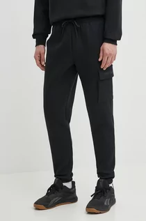 Spodnie męskie - New Balance spodnie dresowe kolor czarny gładkie MP41553BK - grafika 1