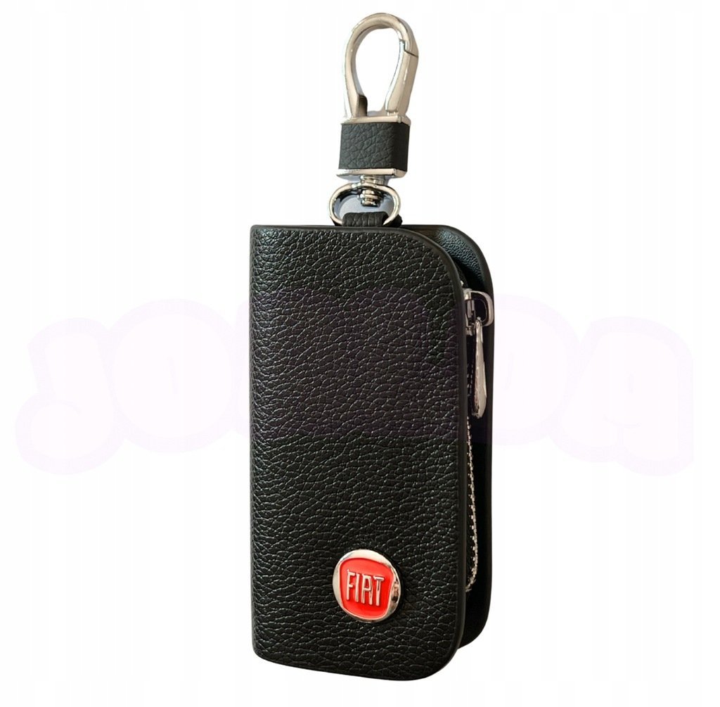 SKÓRZANE ETUI na klucze FIAT logo KLUCZYK samochodowy ELEGANCKI brelok