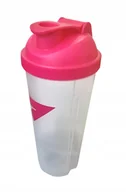 Shakery i bidony sportowe - SHAKER szejker bidon do odżywek przezroczysty RÓŻOWY 500 ml - miniaturka - grafika 1