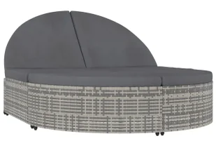 Elior 2-osobowy leżak technorattanowy z poduszkami M8-E42 - Leżaki ogrodowe - miniaturka - grafika 1