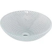 Umywalki - Mexen Olza szklana umywalka nablatowa 42 x 42 cm, transparent - 24094200 - miniaturka - grafika 1