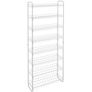 Metaltex regał na buty, 8 półek, metalowa, srebrna, 23 x 64 x 165 cm 365508001 - Szafki na buty - miniaturka - grafika 1