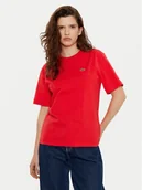 Koszulki i topy damskie - Lacoste T-Shirt TF7215 Czerwony Regular Fit - miniaturka - grafika 1