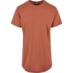 Urban Classics Shaped Long Tee męski T-shirt brązowy Basics, Streetwear, Terracotta, M - Koszulki męskie - miniaturka - grafika 1
