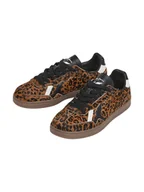 Trampki damskie - Pepe Jeans FOOTWEAR Skórzane sneakersy "Ball" w kolorze czarno-brązowym - miniaturka - grafika 1