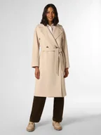 Płaszcze damskie - Max Mara Weekend Płaszcz damski Kobiety wełna ze strzyży beżowy jednolity, 40 - miniaturka - grafika 1