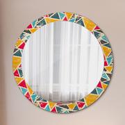 Lustra - Lustro z nadrukiem dekoracyjne okrągłe Kompozycja retro - miniaturka - grafika 1