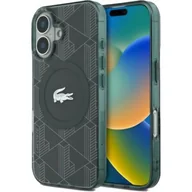 Etui i futerały do telefonów - Etui LACOSTE IML Blend Monogram MagSafe do Apple iPhone 16 Zielony - miniaturka - grafika 1