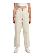 Spodnie damskie - Urban Classics Damskie spodnie damskie, wysoki stan, 90´S Wide Leg Corduroy Pants spodnie, piaskowe, 30 - miniaturka - grafika 1