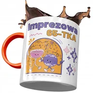 Kubki - Kubek Pomarańczowy na Urodziny 65 65te 65-te z Nadrukiem ze Zdjęciem + Opakowanie na prezent (wzór 04) - miniaturka - grafika 1