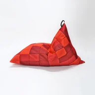 Fotele i pufy dla dzieci - Pufa Worek Dla Dzieci Ovni Long Tricolor Czerwony - miniaturka - grafika 1