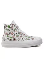 Trampki damskie - Converse Trampki Chuck Taylor All Star Lift Platform Pink Lemonade A07561C Biały - miniaturka - grafika 1