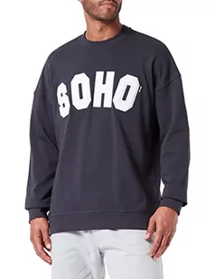 ONLY & SONS Bluza męska ONSKARL RLX z okrągłym dekoltem, granatowa, S - Bluzy męskie - miniaturka - grafika 1