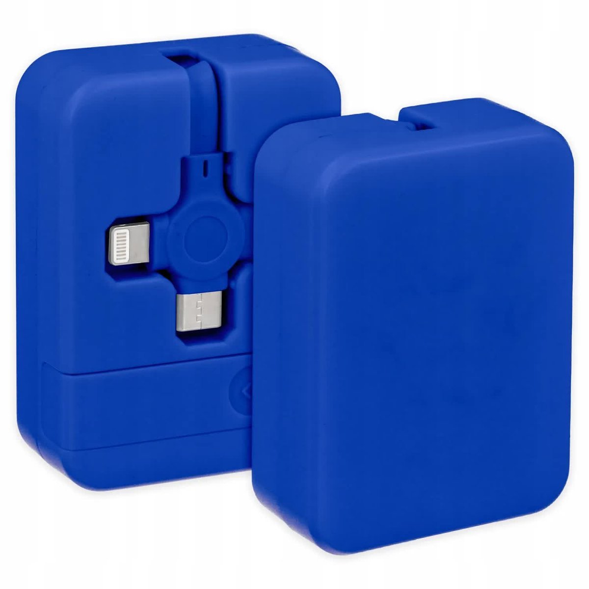 KABEL ZAWIJANY 3W1 LIGHTING USB-C MICRO-USB GRANAT