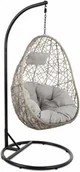 Fotele ogrodowe wiszące - Huśtawka ogrodowa jednoosobowa Bacoli szary - miniaturka - grafika 1
