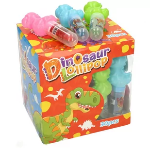 DINOSAUR LIZAK CANDY (35G) 30SZT - Gumy do żucia, lizaki, dropsy - miniaturka - grafika 1