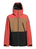 Kurtki narciarskie - Quiksilver Zamek błyskawiczny męski brązowy XS - miniaturka - grafika 1