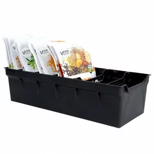 Organizer pojemnik kuchenny na torebki z przyprawami czarny 30x13x8 cm kod: O-150803 - Gadżety do domu - miniaturka - grafika 1