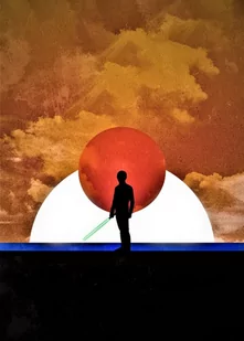 Plakat, Sol Lunaris - Luke Skywalker, Gwiezdne Wojny Star Wars, 42x59,4 cm - Plakaty - miniaturka - grafika 1