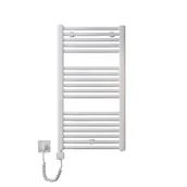 Grzejniki łazienkowe - Grzejnik łazienkowy elekryczny Eltop 92,2x50 biały grzałka 400W LUXRAD - miniaturka - grafika 1