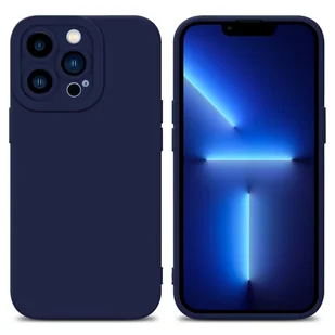 Pokrowiec Etui Do Apple iPhone 12 PRO w FLUID CIEMNONIEBIESKI TPU Silikonowe Obudowa Ochronny Case Cover Cadorabo - Etui i futerały do telefonów - miniaturka - grafika 1