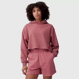 Bluza Damska 4F Wkładana Z Kapturem Bawełniana Różowa SS23TSWSF244-64S - Bluzy sportowe damskie - miniaturka - grafika 1