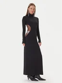 Sukienki - Patrizia Pepe Sukienka wieczorowa 2A2968 J338 Czarny Regular Fit - miniaturka - grafika 1