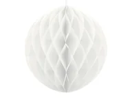 Gadżety dla niej i dla niego - PartyDeco Kula bibułowa, biała, 20 cm KB20-008 - miniaturka - grafika 1