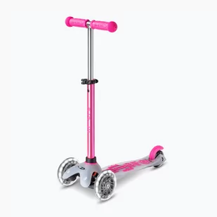 Hulajnoga trójkołowa dziecięca Micro Mini Micro Deluxe FLUX LED Neochrome pink - Hulajnogi - miniaturka - grafika 1
