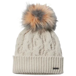 Columbia Boundless Days Cable Knit Pom Beanie 2092641278, Kobieta, Czapka, Beżowy - Czapki damskie - miniaturka - grafika 1