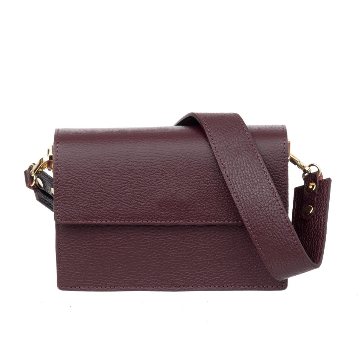 Mała Torebka Skórzana Vezze Frena Bordo