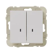 Wyłączniki światła i elektryczne - Efapel Włącznik podwójny z podświetleniem Logus biały - miniaturka - grafika 1