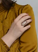 Pierścionki - Pierścionek srebrny - Liść L8 - miniaturka - grafika 1