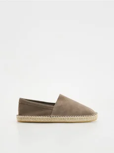 Reserved - Zamszowe espadryle - brązowy - Espadryle damskie - miniaturka - grafika 1